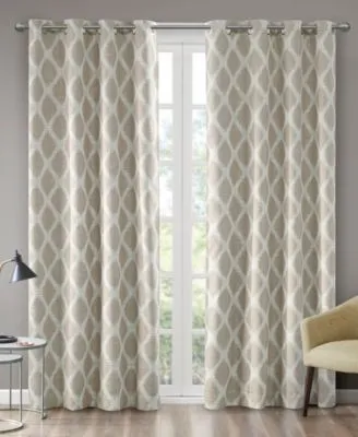 Sunsmart Blakesly Ogee Ikat Print Blackout Window Panels