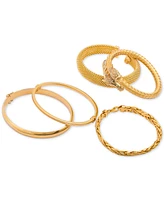 Italian Gold Woven Link Chain Bracelet in 14k Gold