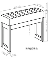 Casey Contemporary Rectangle Ottoman Bench
