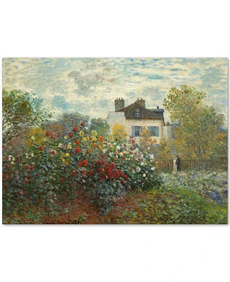 Claude Monet 'The Artist's Garden In Argenteuil' Medium Canvas Wall Art, 24" x 32"