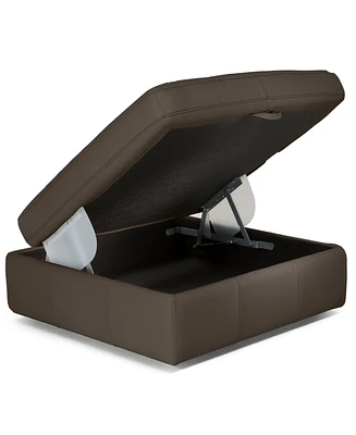 Closeout! Julius Ii Leather Storage Ottoman