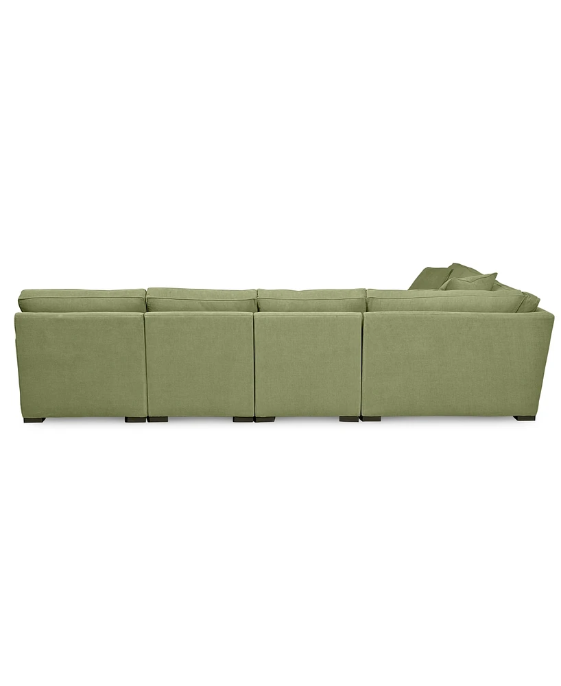 Radley Fabric 6-Piece Chaise Sectional with Wedge, Created for Macy's
