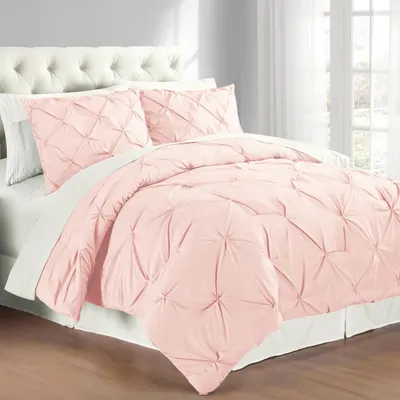 Cathay Home Inc. Premium Collection Pintuck 3-Pc. Comforter Set