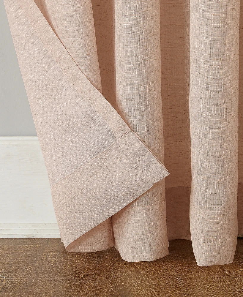 Amalfi Linen Blend Textured Semi-Sheer Rod Pocket Curtain Panel