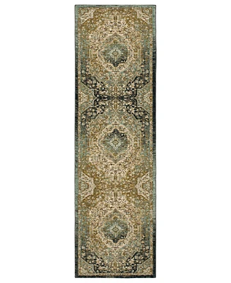 Closeout! Karastan Touchstone Nore Jadeite 2'4" x 7'10" Runner Rug