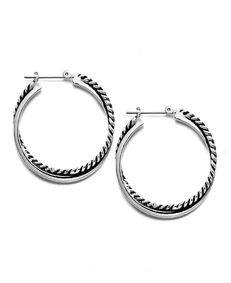 Lauren Ralph Lauren Twisted Hoop Earrings