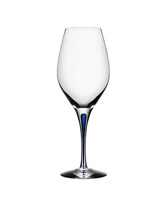 Orrefors Intermezzo Blue White Wine Glass