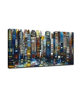 Ready2HangArt, 'Big City' Abstract Canvas Wall Art, 30x60"