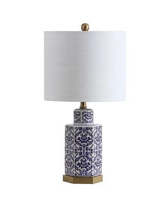 Jonathan Y Diana 23.5" Ginger Jar Ceramic,Metal Led Table Lamp