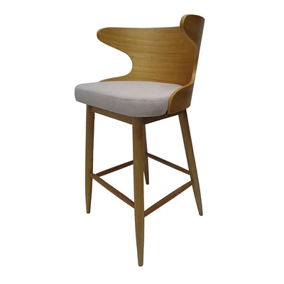 Kamryn Mid Century Modern Fabric Barstools Set of 2