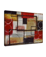 Ready2HangArt Excite Red Abstract Canvas Wall Art