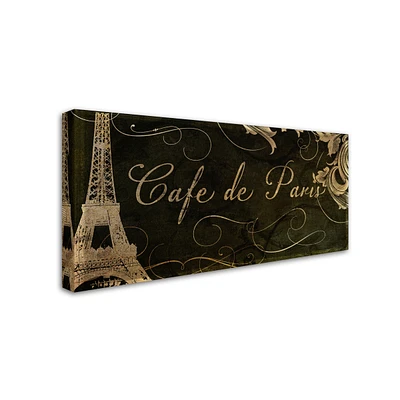 Color Bakery 'Cafe De Paris' Canvas Art, 10" x 19"