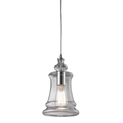1 light pendant in polished chrome