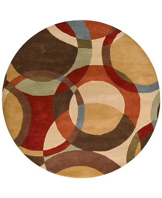 Livabliss Forum Fm-7108 Tan 6' Round Area Rug