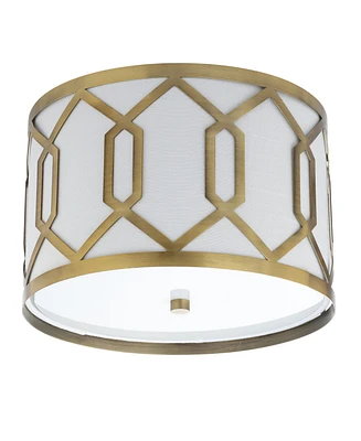 Jonathan Y Hex 2-Light Metal Led Flush Mount
