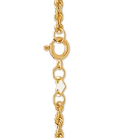 Lightweight Rope Chain 18" Necklace (1-3/4mm) in 14k Yellow Gold