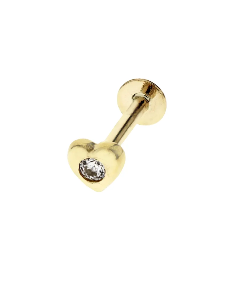 Bodifine 10K Gold Heart Cz Tragus