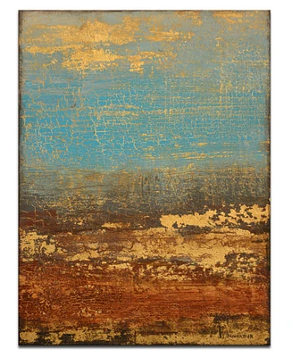 Ready2HangArt 'Yellow River' Abstract Canvas Wall Art - 40" x 30"