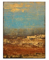 Ready2HangArt 'Yellow River' Abstract Canvas Wall Art - 40" x 30"