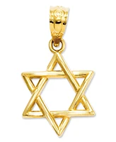 14k Gold Charm, 3D Star of David Charm