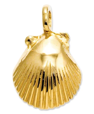 14k Gold Charm, Seashell Charm