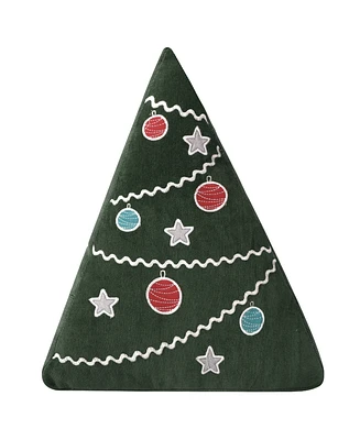 Levtex Santa Claus Lane Xmas Tree Decorative Pillow, 14" x 18"