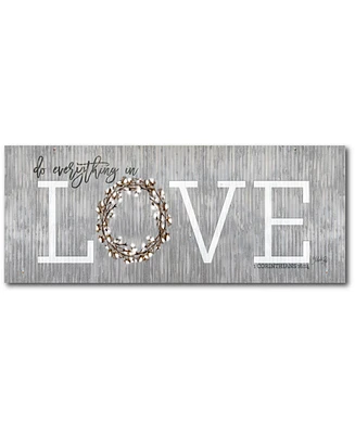 Courtside Market Love - Do Everything in Love Gallery-Wrapped Canvas Wall Art - 12" x 30"