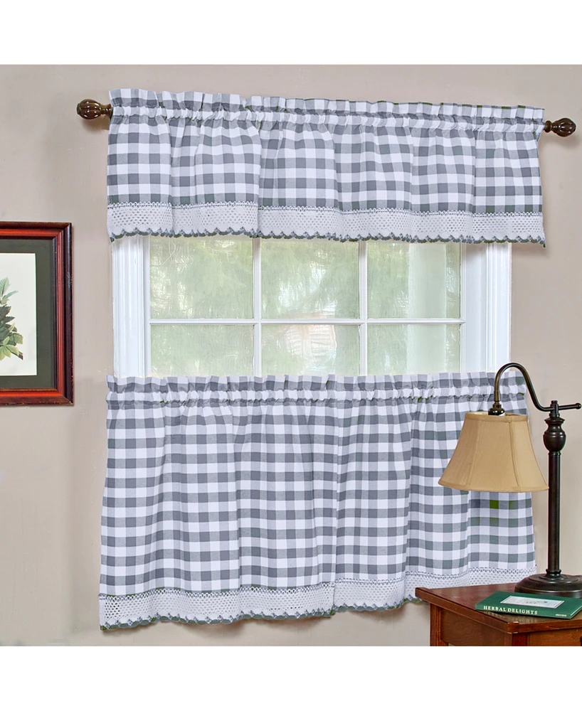 Achim Buffalo Check Window Tier Pair
