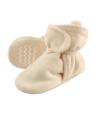 Hudson Baby Baby Boys Hudson Cozy Velour Booties, Light Blue, 6-12 Months