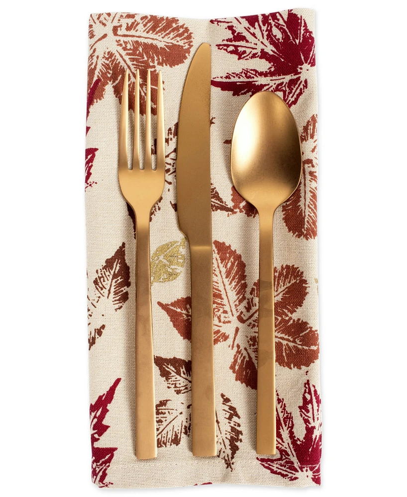 Rustic Leaves Print Napkin, Set of 6