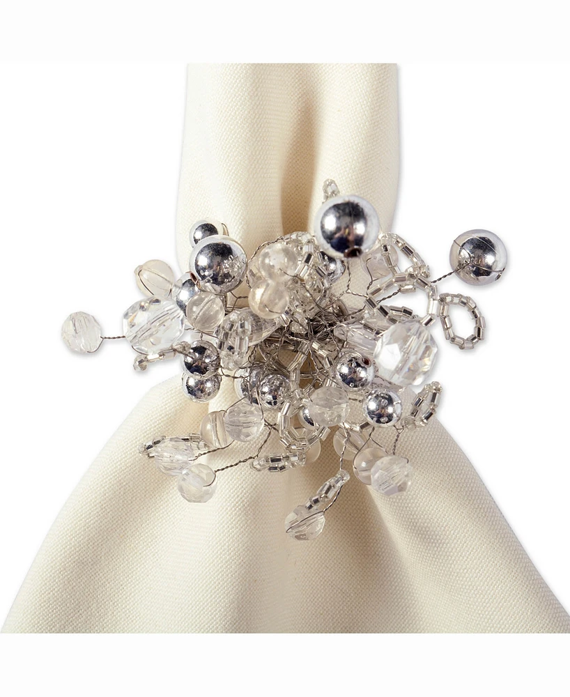 Multi Bead Napkin Ring, Set of 6