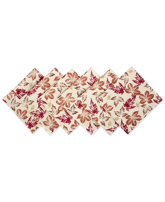 Rustic Leaves Print Napkin, Set of 6