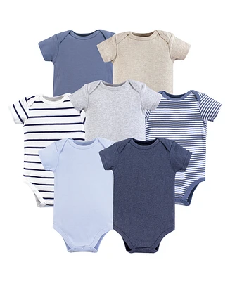 Hudson Baby Boys 7-Pack Cotton Onesies