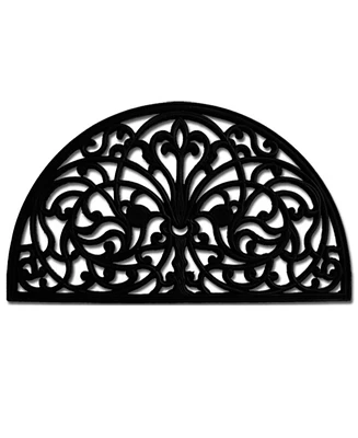 Home & More Iris Rubber Doormat, 18" x 30"