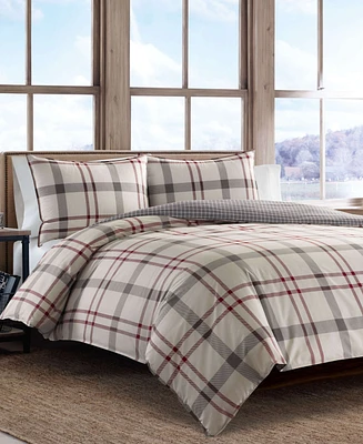 Closeout! Eddie Bauer Portage Bay Cotton Reversible 3 Piece Comforter Set, King