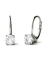 Moissanite Leverback Earrings (1 ct. t.w. Diamond Equivalent) 14k white or yellow gold