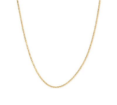 Glitter Rope 18" Chain Necklace (1-5/8mm) in 14k Gold