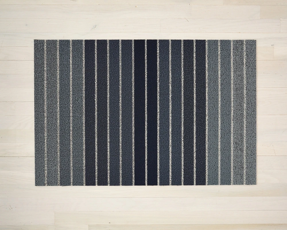 Chilewich Block Stripe Shag Doormat - 18" x 28"