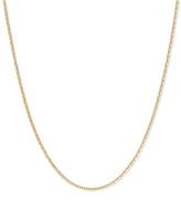 Italian Gold Mirror Cable Link 16" Chain Necklace (1-1/4mm) in 14k Gold