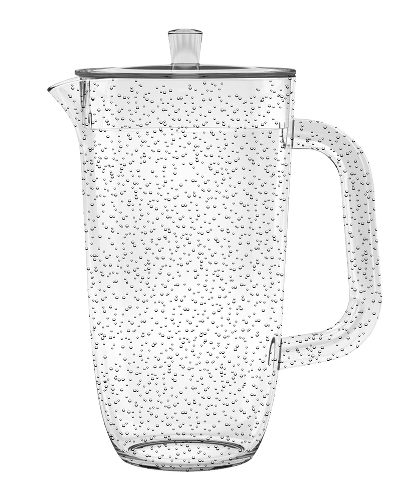 Abode Homewares Bubble Pitcher with Lid, Clear, 100 oz., Premium Plastic