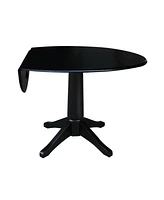 International Concept 42" Round Dual Drop Leaf Pedestal Table