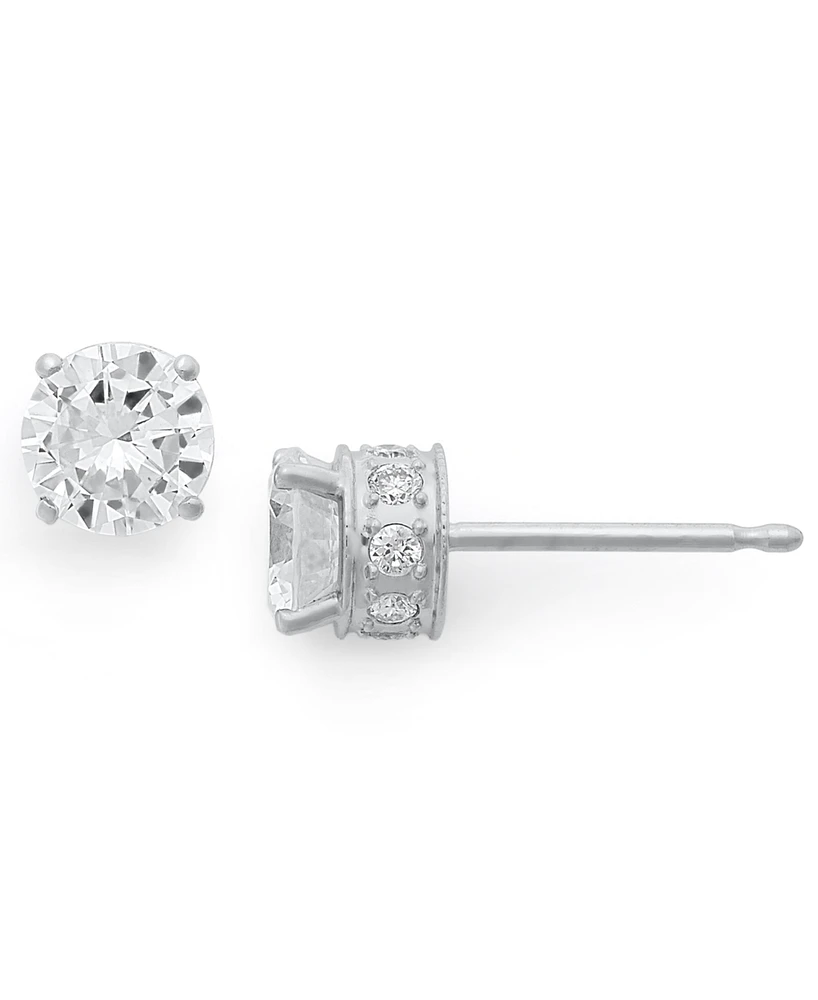 Diamond Filigree Stud Earrings in 14k White Gold (1 ct. t.w