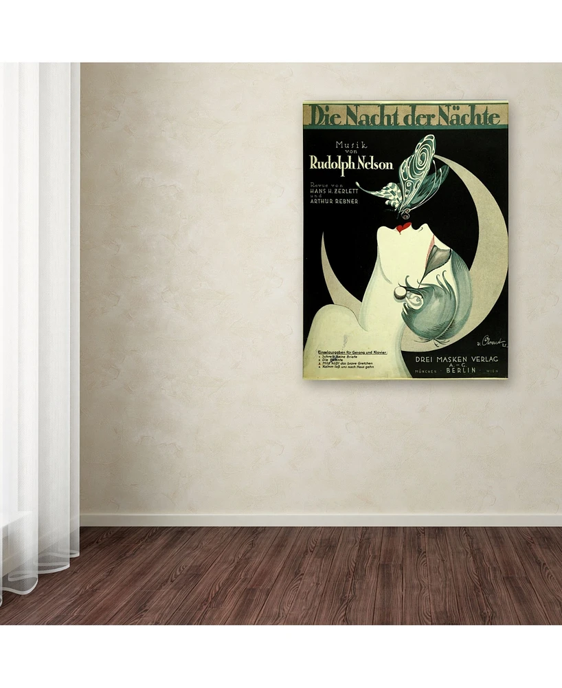 Vintage Apple Collection 'Art Deco Music Sheet' Canvas Art - 24" x 18" x 2"