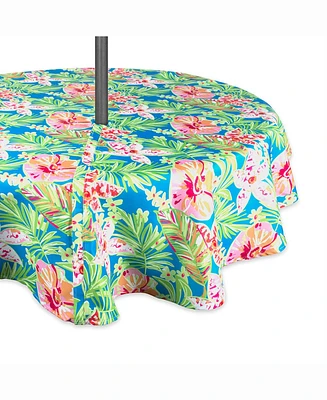 Summer Floral Outdoor Table cloth with Zipper 52" Round