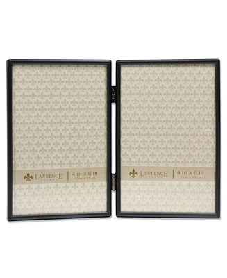 Lawrence Frames Hinged Double Simply Black Picture Frame