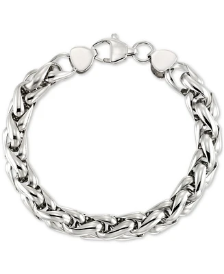 Legacy for Men by Simone I. Smith Interlocking Oval Link Bracelet in Stainless Steel