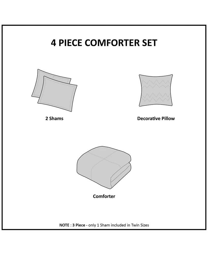Intelligent Design Nash 4-Pc. Comforter Set, Full/Queen