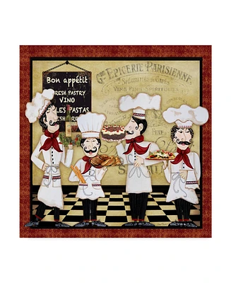 Jean Plout 'French Chefs' Canvas Art - 35" x 35"