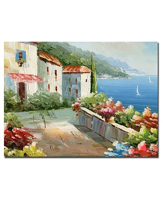 Rio 'Mediterranean View' Canvas Art - 47" x 35"