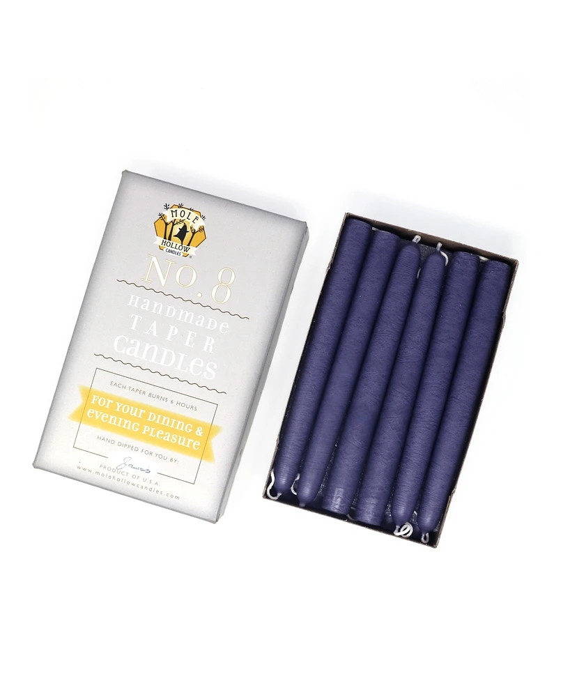 Mole Hollow Candles 8" Taper Candles, Set of 12